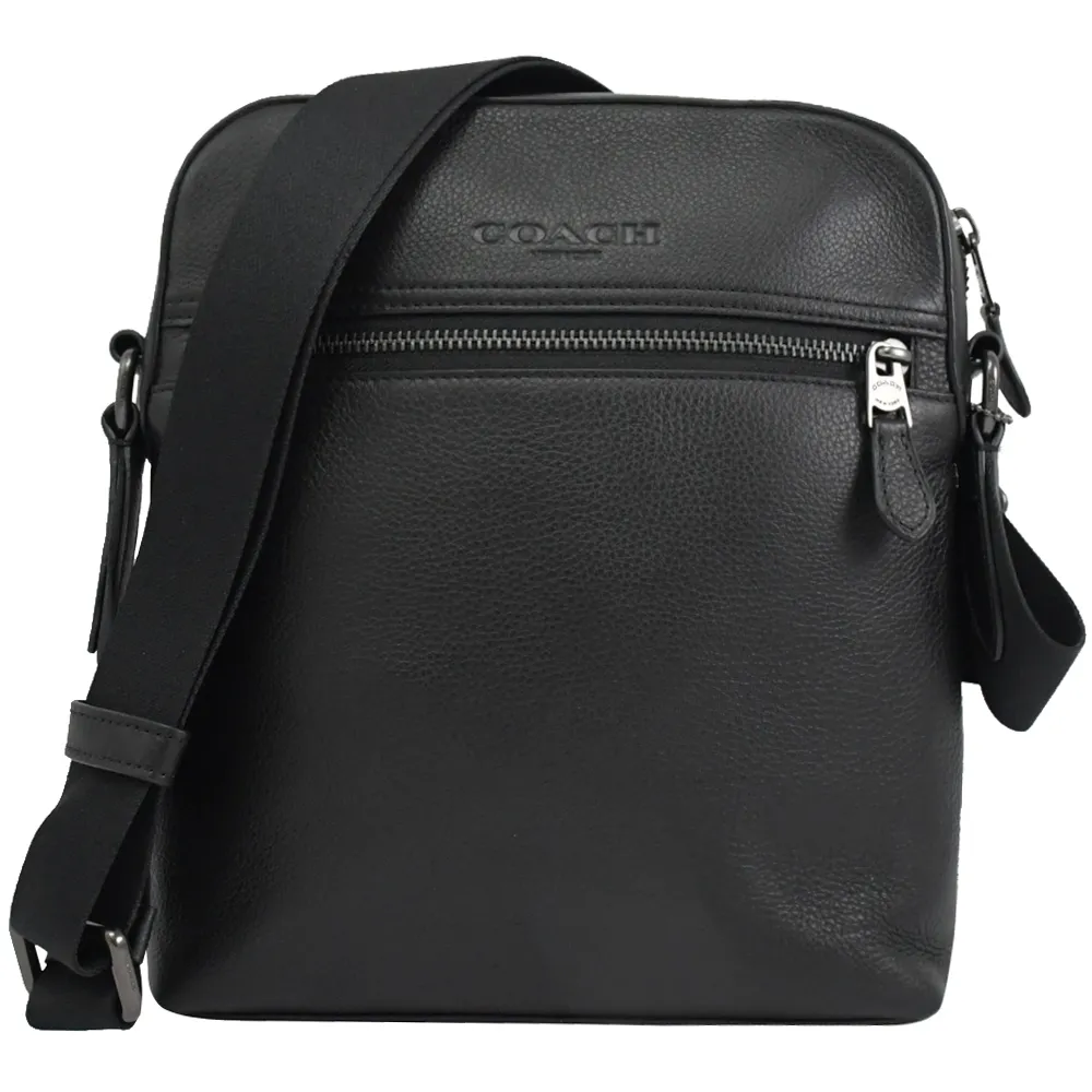 COACH 壓印LOGO皮革肩背斜背二用包(鳧綠) 歷史價格詳細信息