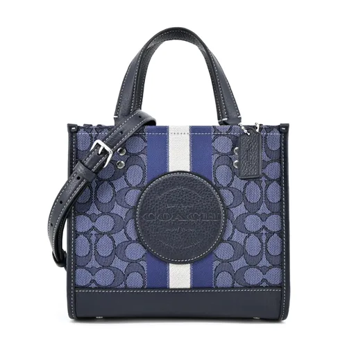 COACH 圓標LOGO緹花C撞色直條紋拉鍊對開長夾(卡其粉) 歷史價格詳細信息