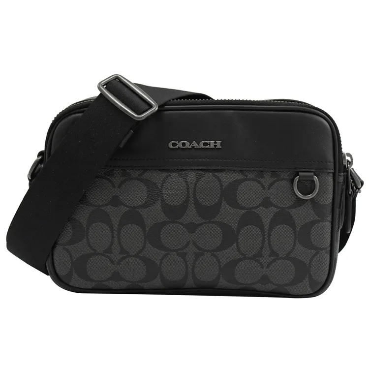 COACH CR149最新爆款頭層牛皮配老花簡單時尚腋下包 單肩斜挎包 歷史價格詳細信息