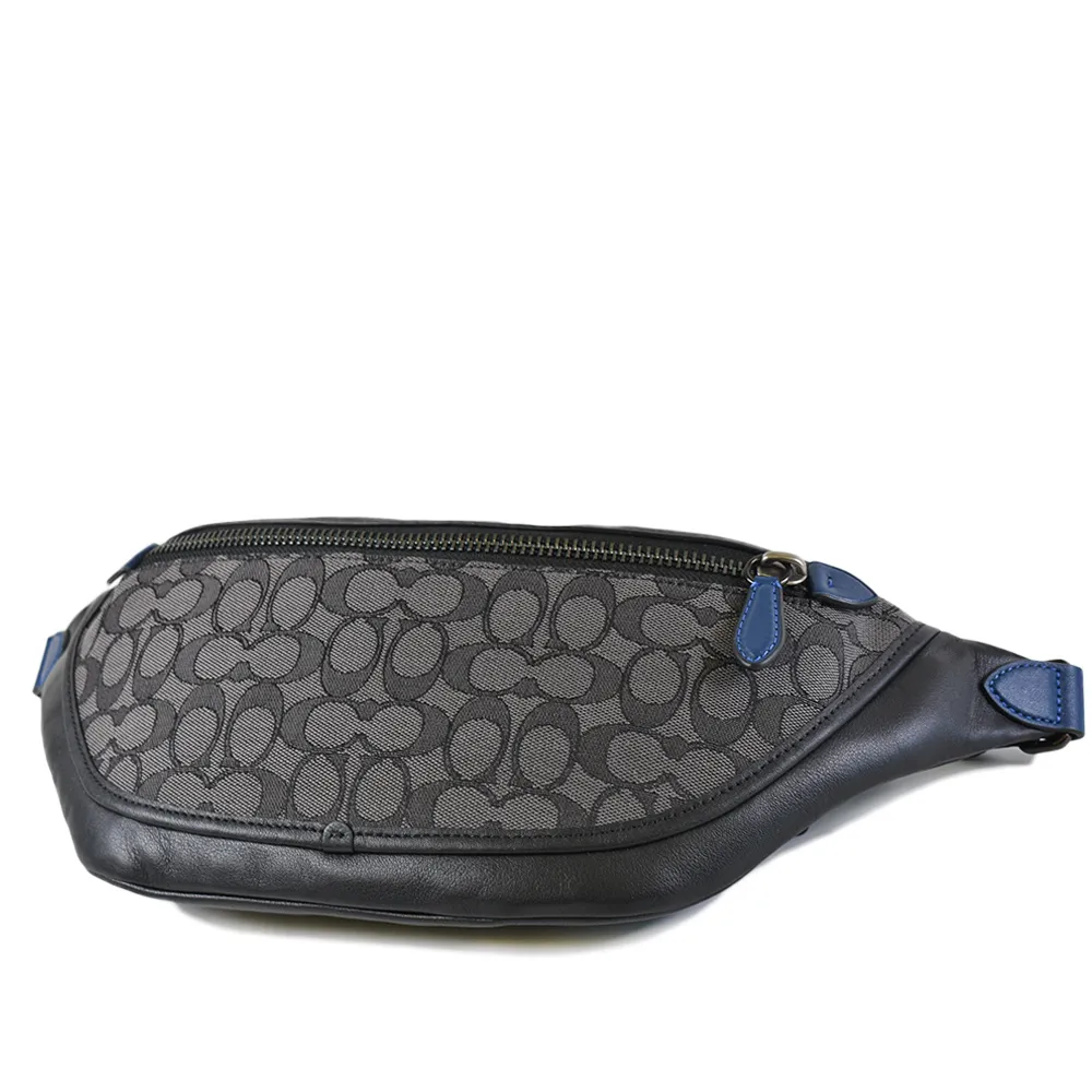 COACH 專櫃男款 立體C字荔枝紋八卡短夾-水藍 歷史價格詳細信息