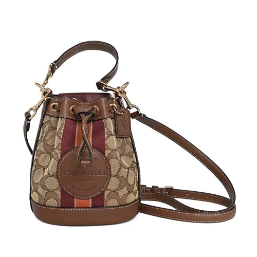 【COACH】C LOGO圓型掛勾鑰匙腰包/零錢包(焦糖/紅) 歷史價格詳細信息