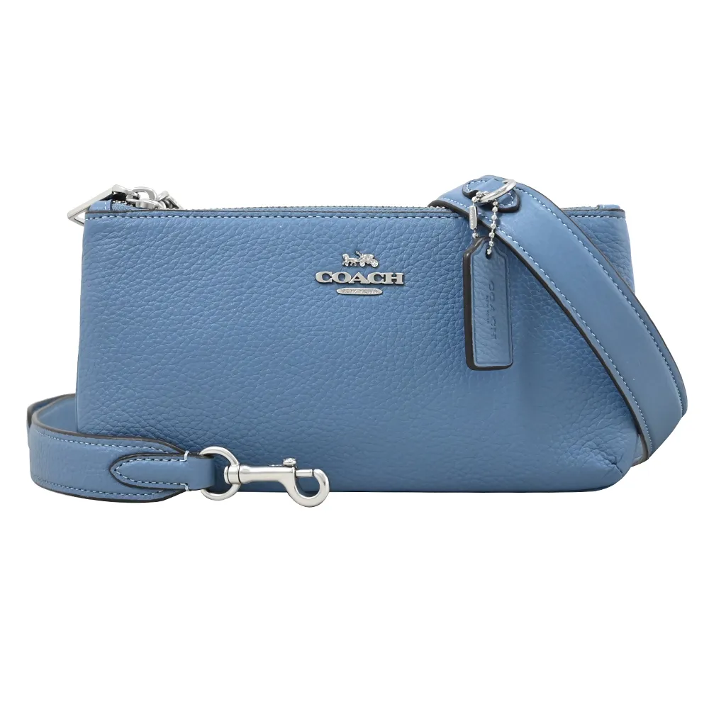 COACH CJ789 馬車LOGO雙層拉鍊斜背包.亮橘 歷史價格詳細信息