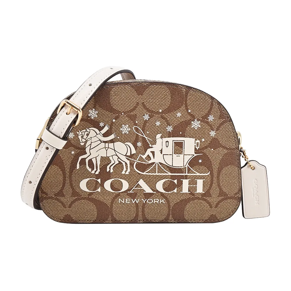 【COACH】大馬車 LOGO100%羊毛絲巾圍巾(鬱金香紫) 歷史價格詳細信息