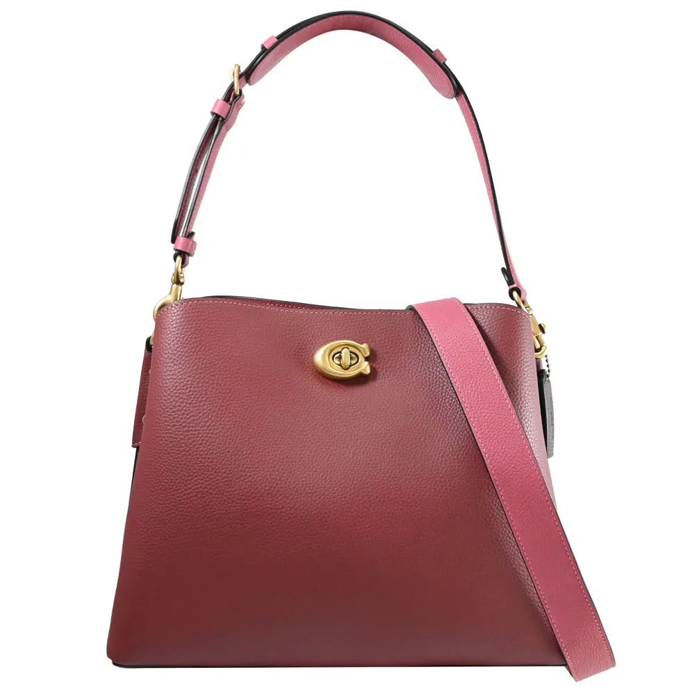 COACH C2590 WILLOW 經典轉扣兩用三層水桶包.水藍 歷史價格詳細信息