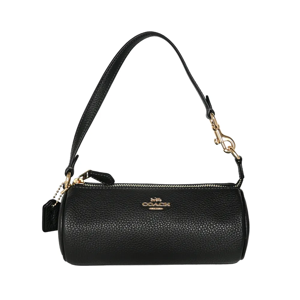 COACH黑色荔枝紋全皮C字拉鍊袋釦式雙摺短夾 歷史價格詳細信息