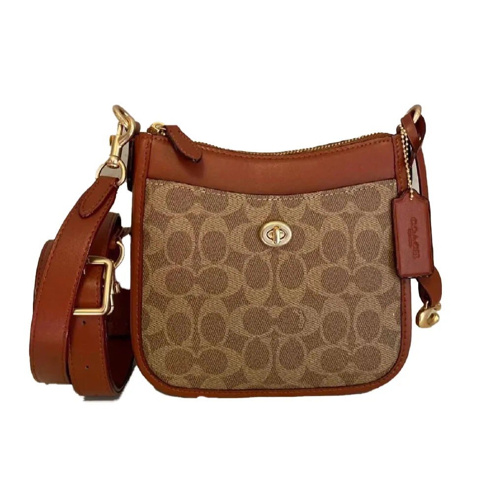 斜挎包 COACH 新款C8417櫻花粉色 手提單肩包 拖特包 四季百搭的材質和顏色 附購證 圖片實拍 歷史價格詳細信息