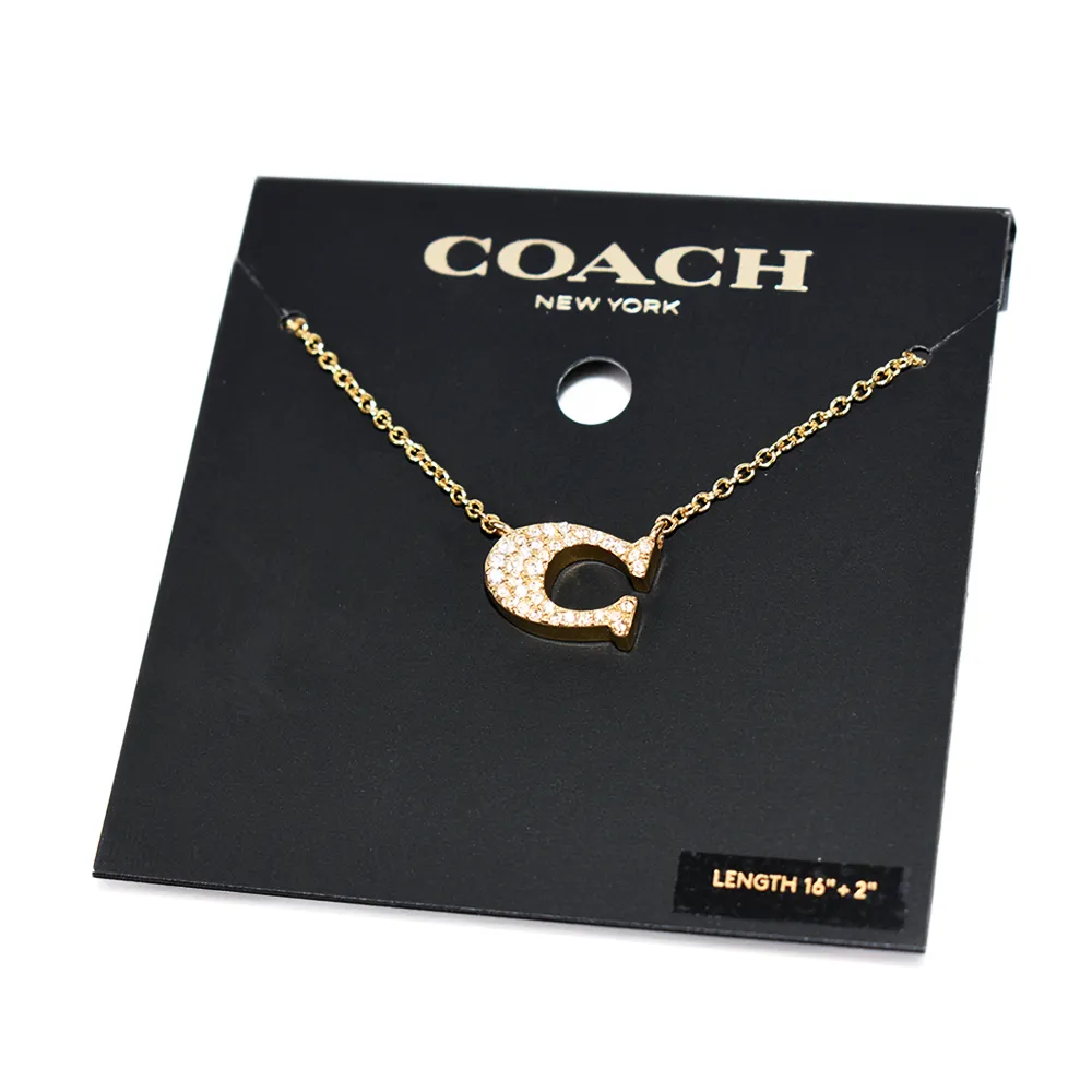 【COACH】水鑽C字耳針式耳環(新款任選) 歷史價格詳細信息