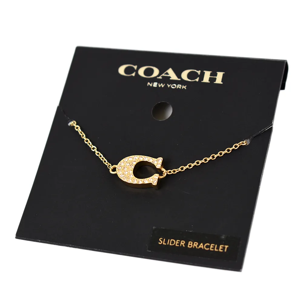 【COACH】水鑽C字耳針式耳環(新款任選) 歷史價格詳細信息