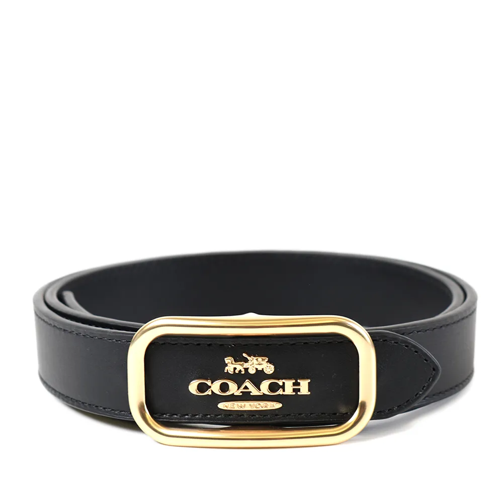 COACH 女款 素面雙面用皮帶-黑/咖啡色 歷史價格詳細信息