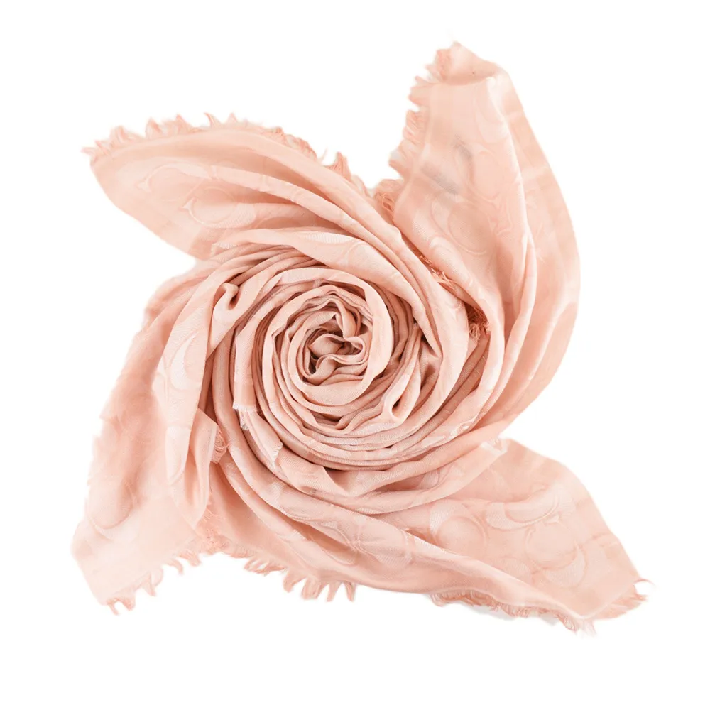 COACH 大C LOGO羊毛流蘇圍巾-單寧藍 歷史價格詳細信息