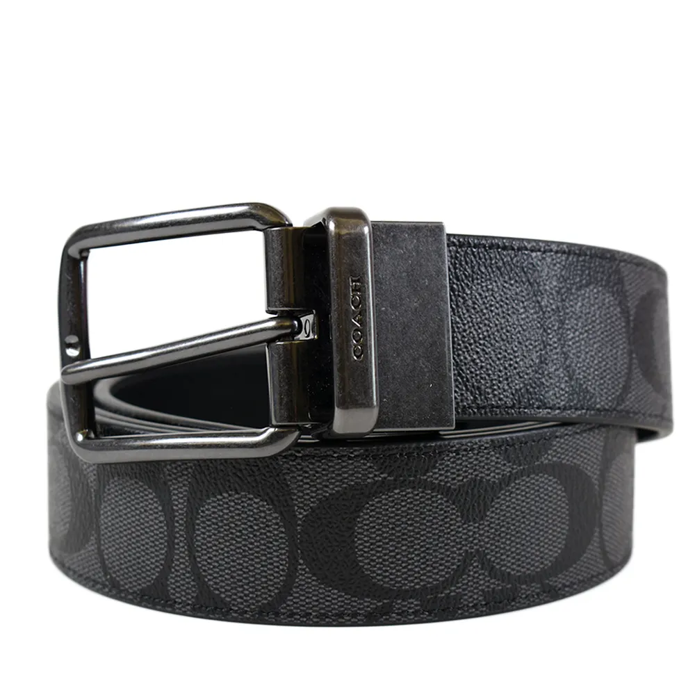 COACH鐵灰黑C Logo藍邊真皮上釦三摺內拉鍊袋短夾 歷史價格詳細信息