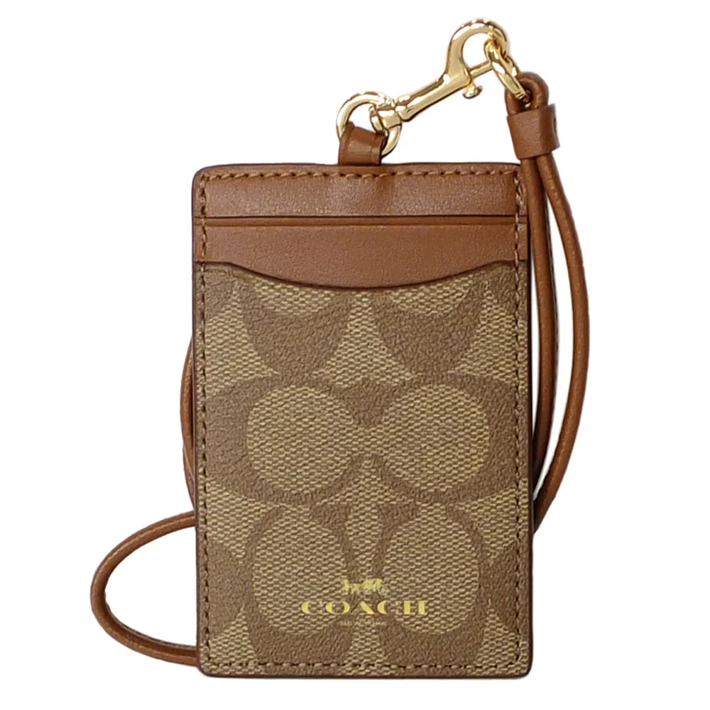 COACH卡其C Logo駝黑真皮方框釦式翻蓋斜背馬鞍包 歷史價格詳細信息