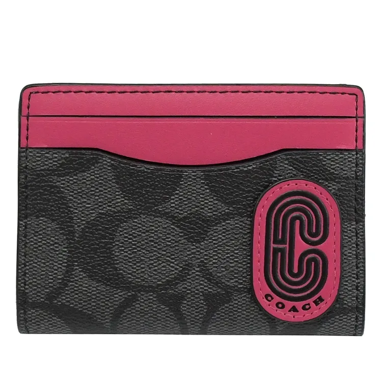 COACH C8306 LONNIE 金屬圓標老花織布兩用包.黑灰/藍 歷史價格詳細信息