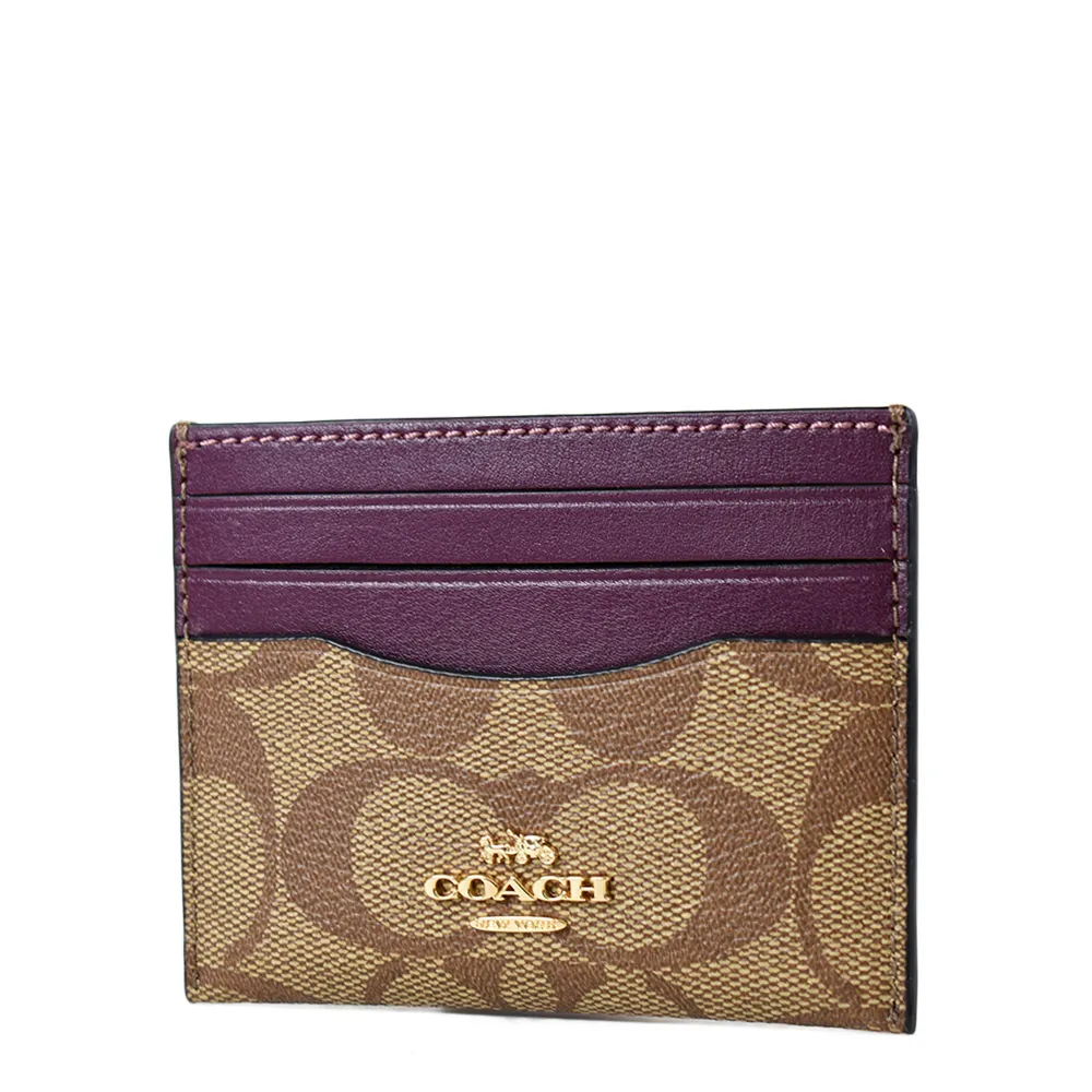 【COACH】緹花LOGO防刮皮革名片/證件夾(新款任選) 歷史價格詳細信息