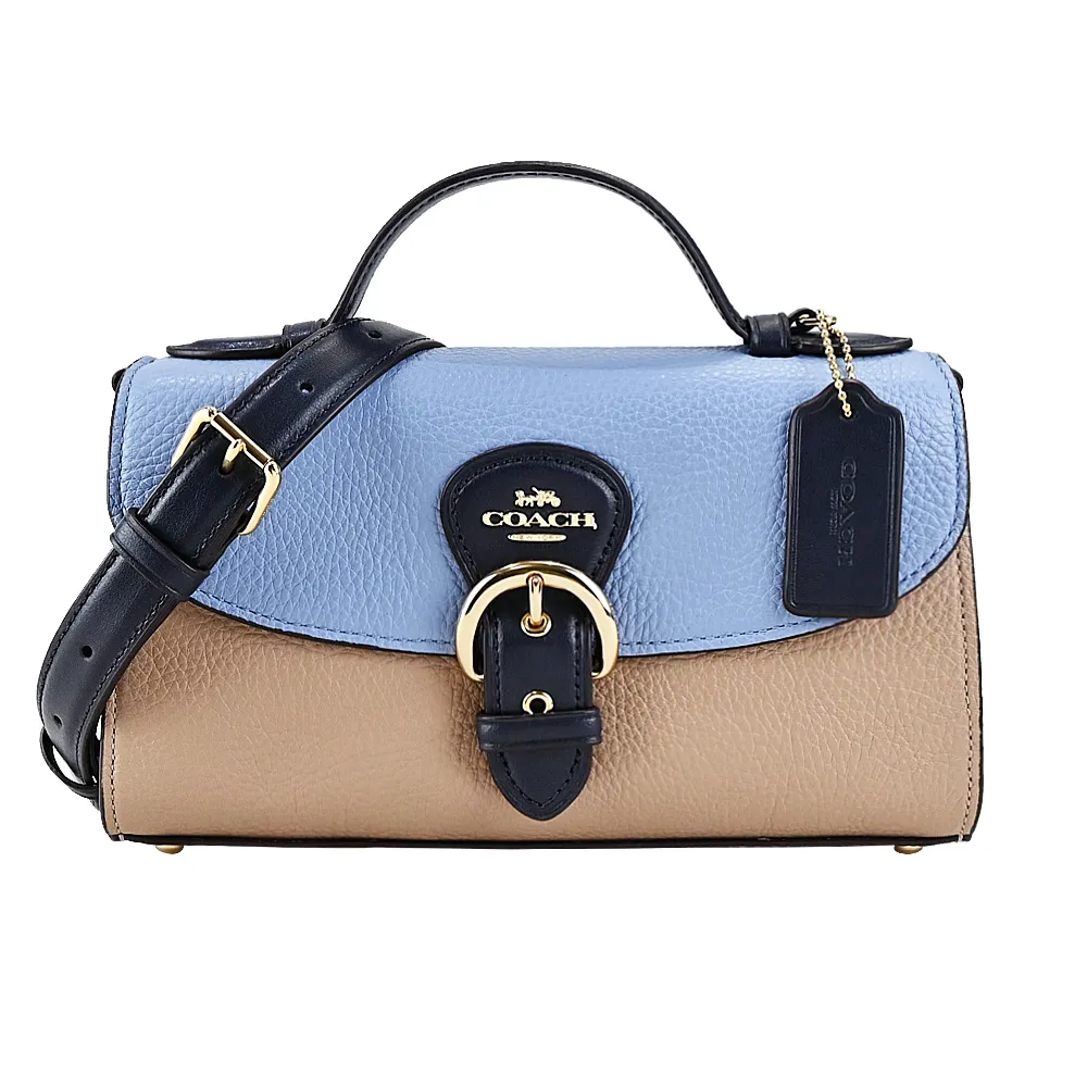 COACH 翻蓋荔枝紋牛皮斜背包(桃紅) 歷史價格詳細信息