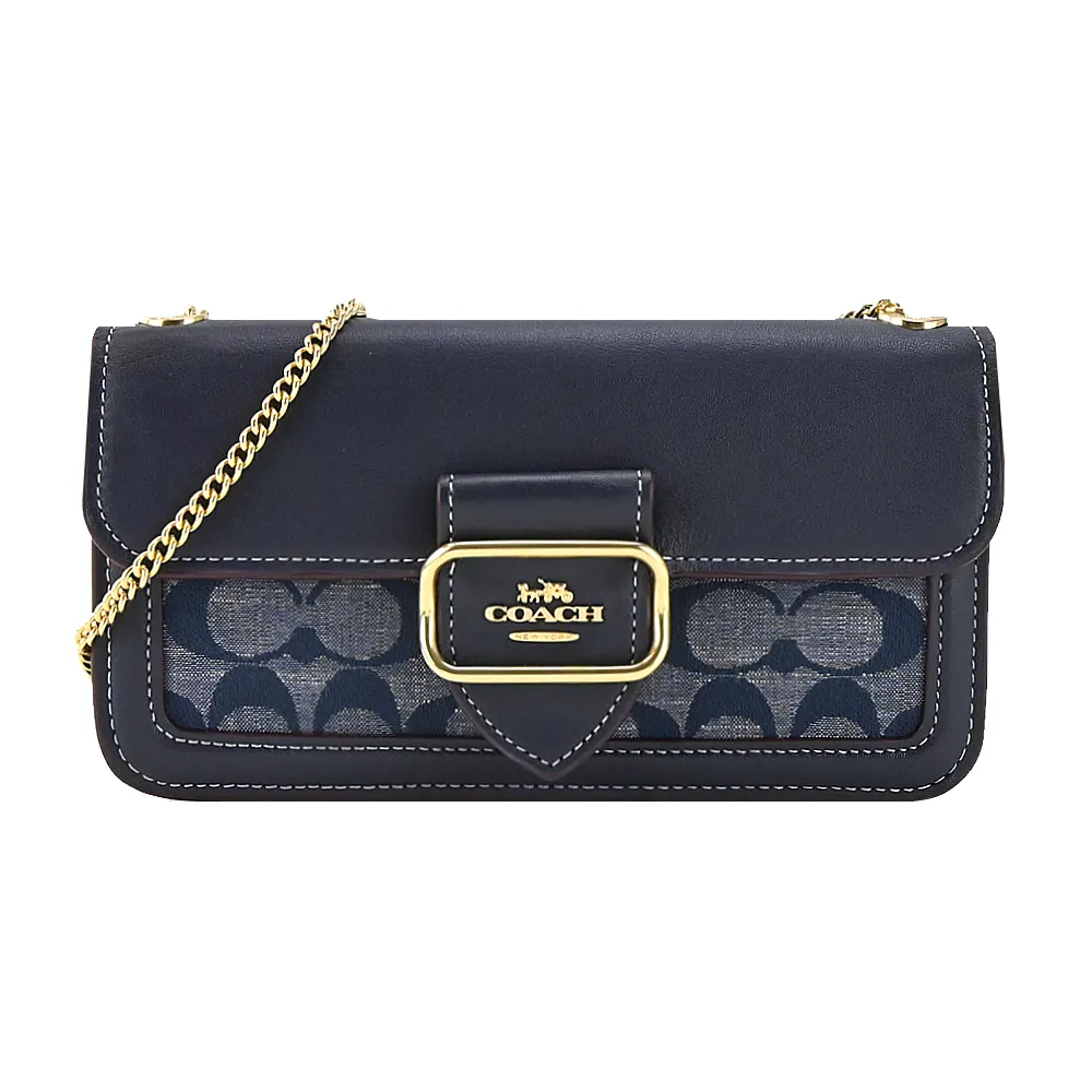 COACH Morgan皮扣造型PVC拼接牛皮短夾(棕紅) 歷史價格詳細信息