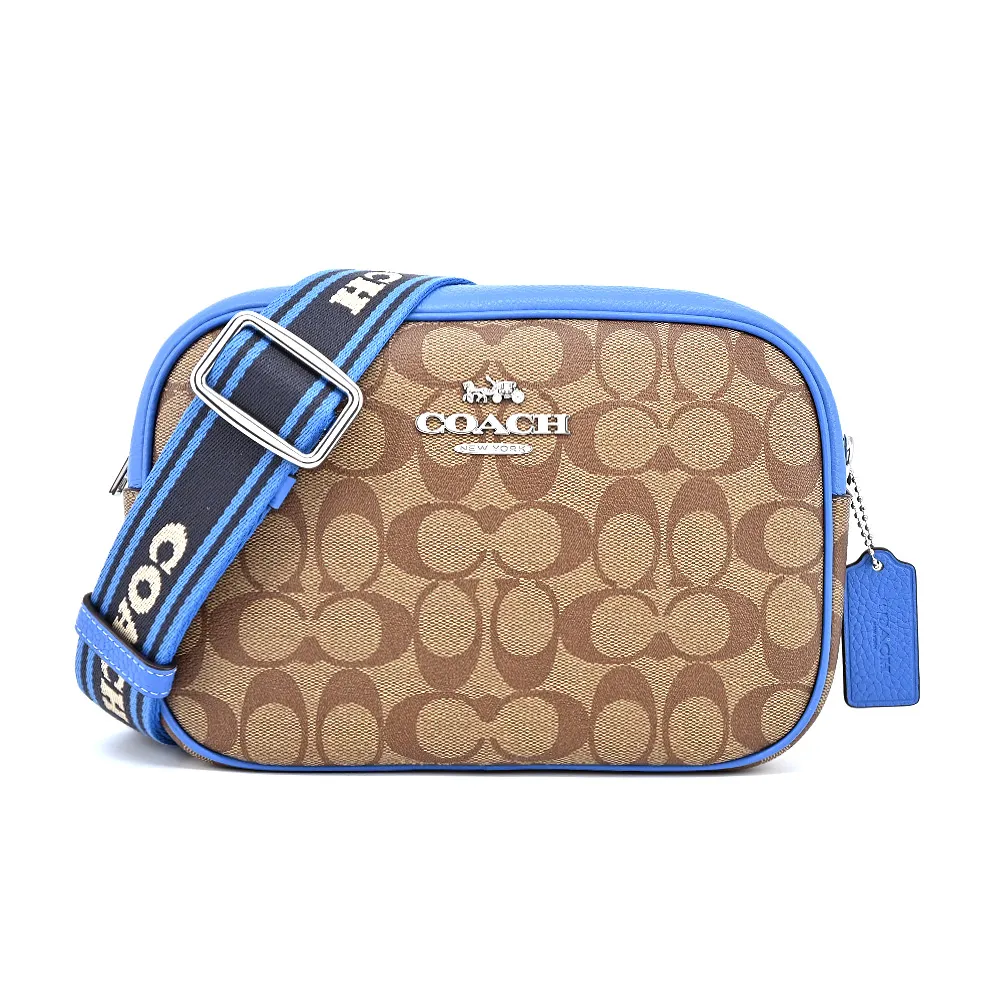 COACH Jamie 塗層帆布拼皮革迷你相機包(卡其/亞馬遜綠) CE599 IMRQE 歷史價格詳細信息