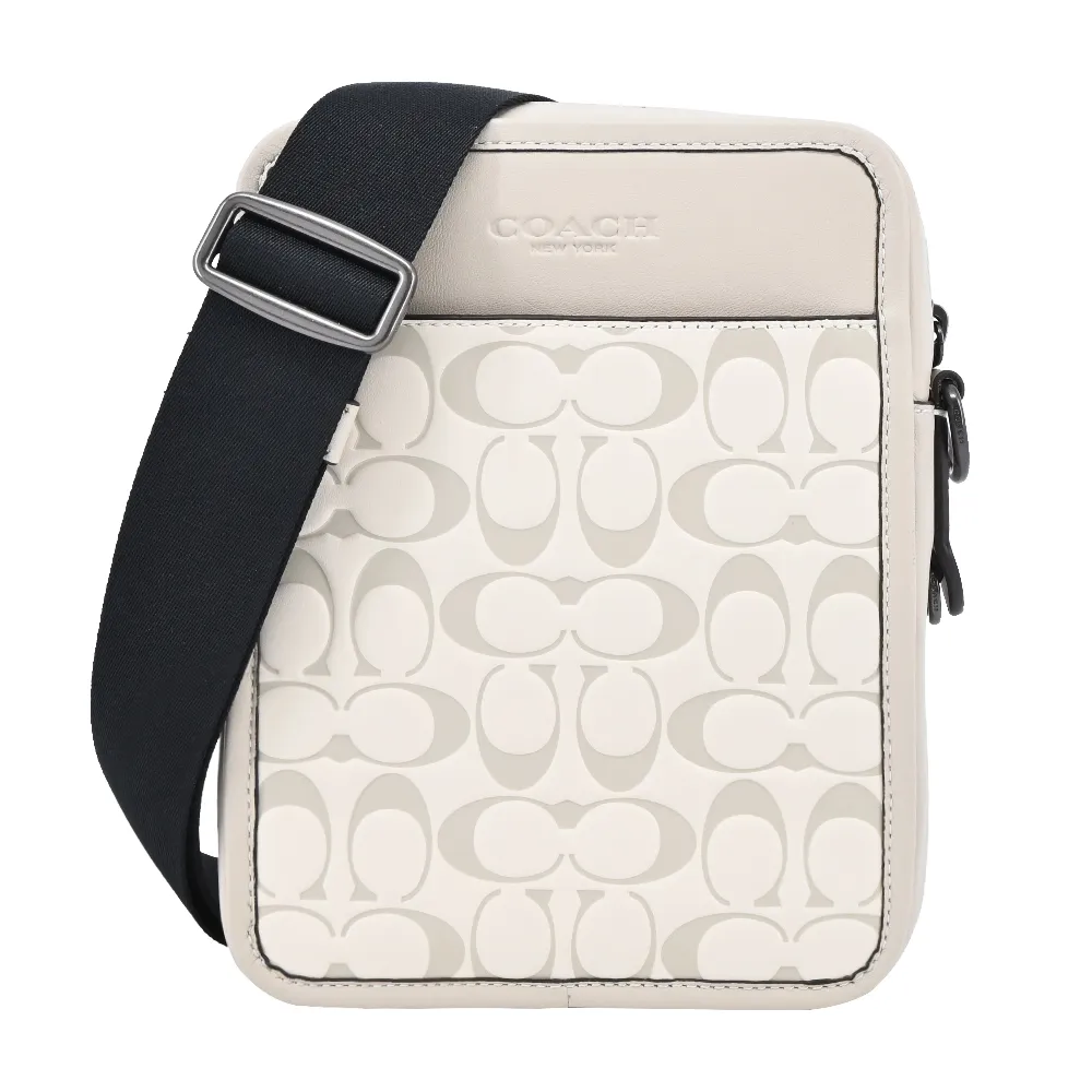 COACH 壓印LOGO皮革肩背斜背二用包(鳧綠) 歷史價格詳細信息