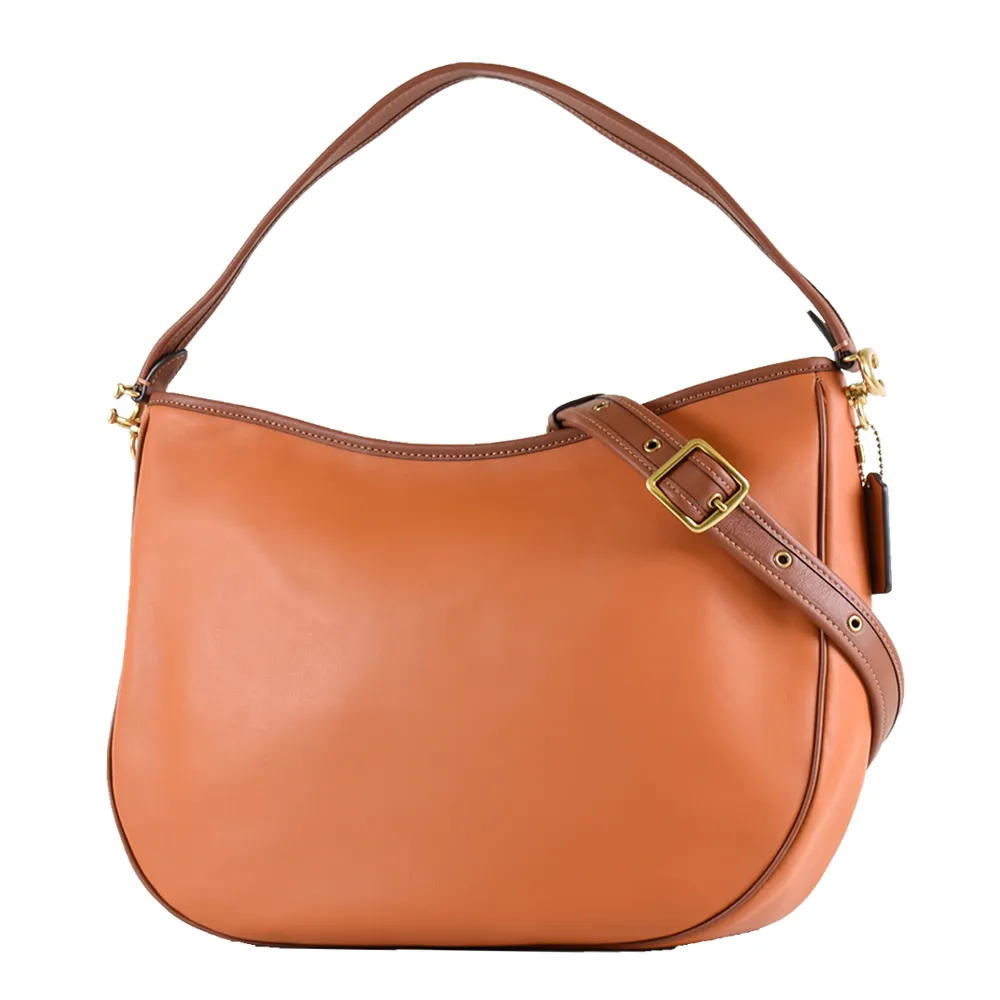 COACH夕陽橘荔枝紋全皮手提/斜背小款立體方包 歷史價格詳細信息