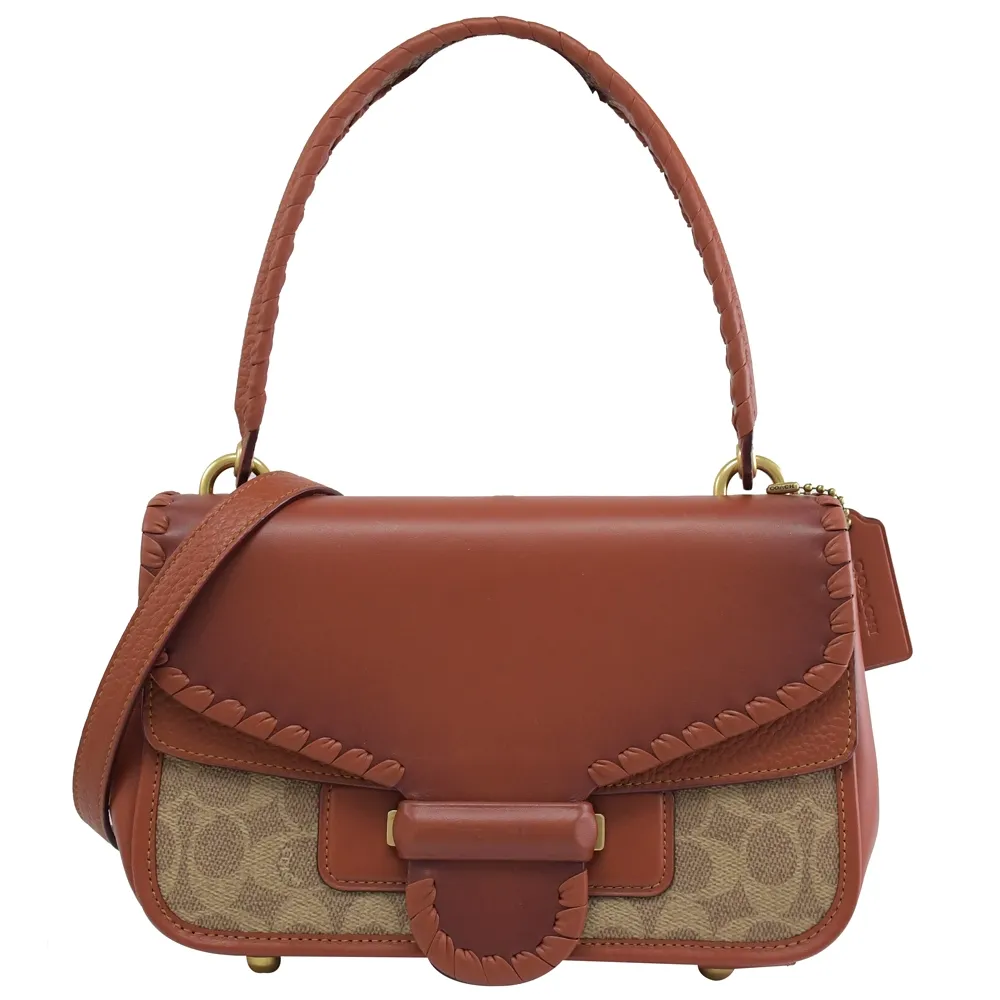 COACH C2588 Ergo 經典C字織布皮革單肩彎月包.湖綠 歷史價格詳細信息