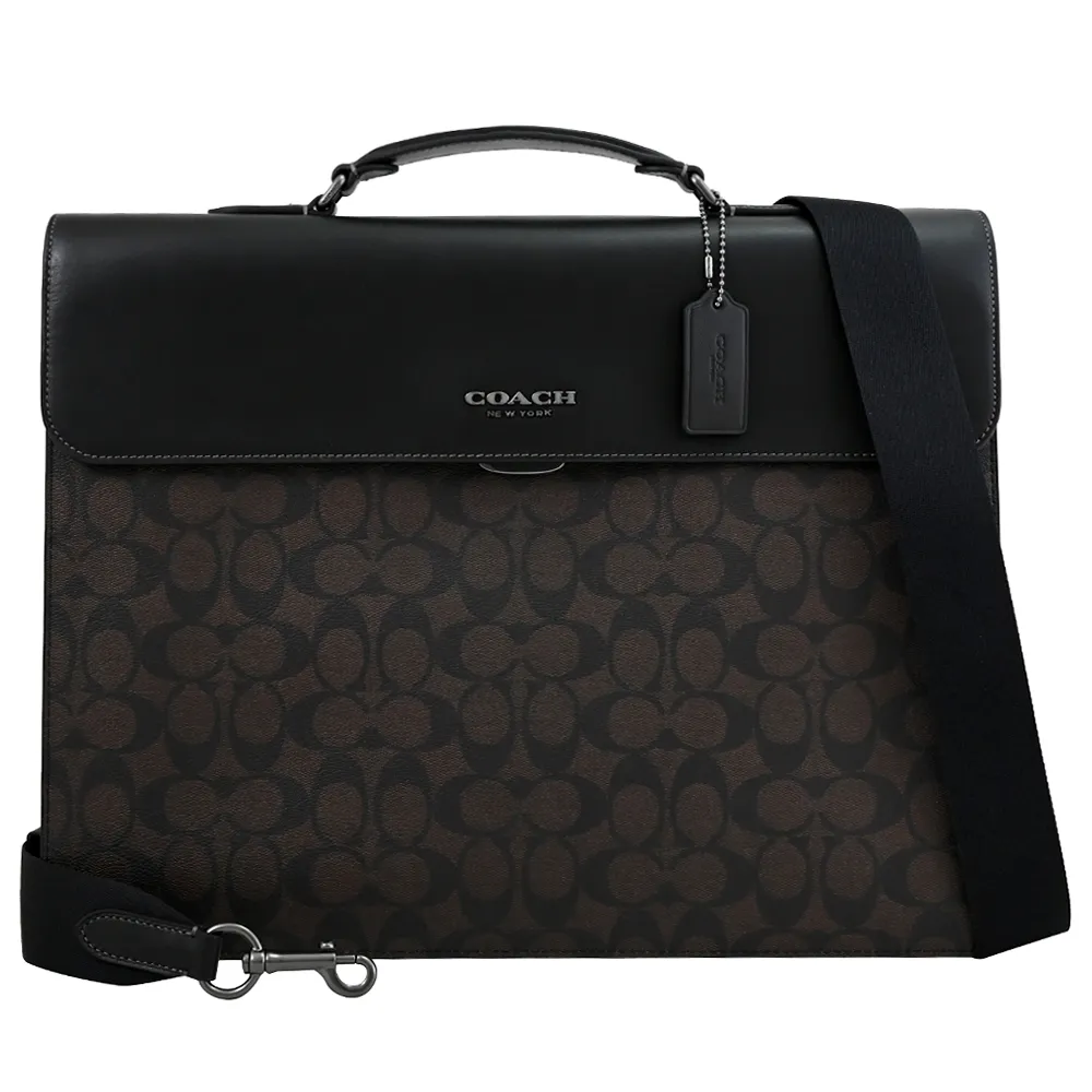 【COACH】Sullivan系列 黑面 玫瑰金框 黑色皮革三眼計時腕錶 手錶 男錶(14602 歷史價格詳細信息