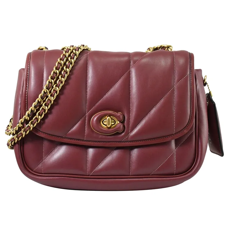 COACH C8561 WILLOW 24 撞色荔枝紋兩用包.黃 歷史價格詳細信息