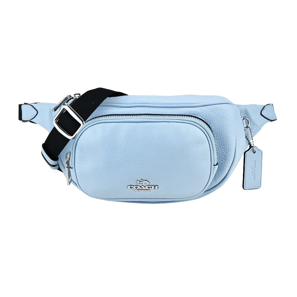 COACH 經典馬車荔枝紋牛皮雙層腰包(孔雀藍) 歷史價格詳細信息