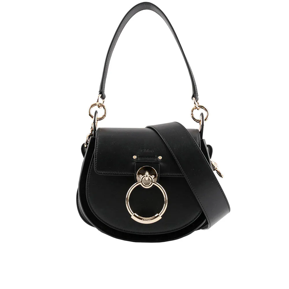 Chloe Tess 小款光滑小牛皮兩用包黑色 歷史價格詳細信息