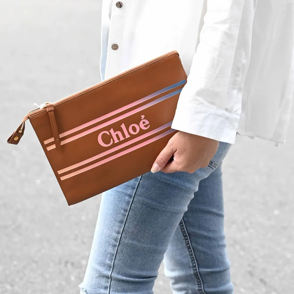 Chloe 小牛皮雙層鎖頭翻蓋肩手提背包(中/米棕) 歷史價格詳細信息