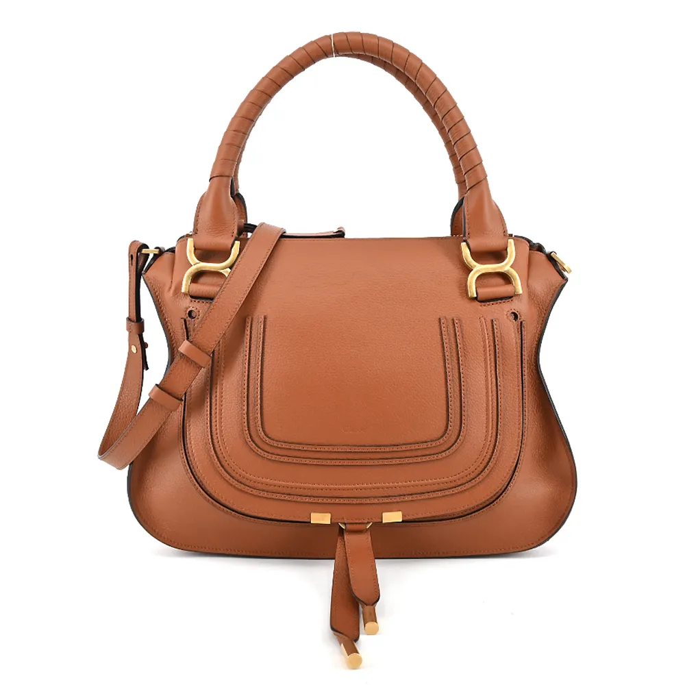 Chloe Marcie 粒面牛皮翻蓋小號馬鞍斜背包(墨綠) 歷史價格詳細信息