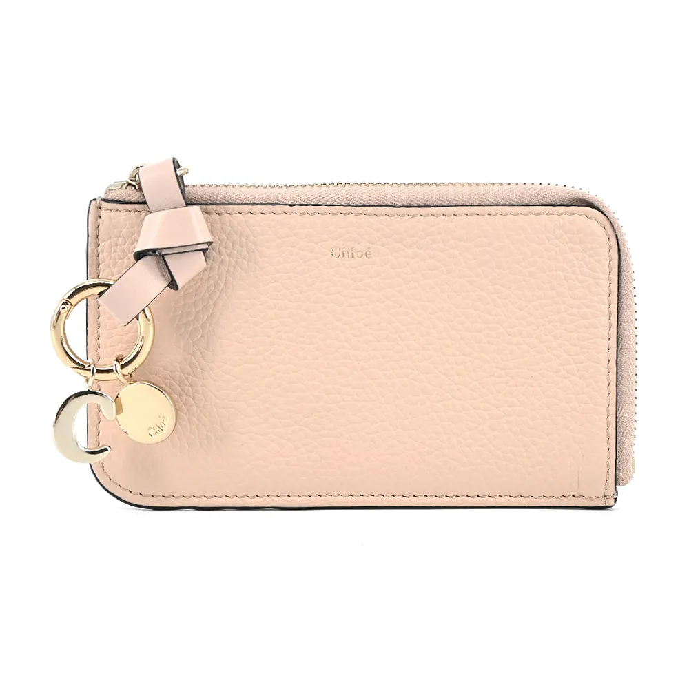 Chloe ALPHABET C LOGO 小牛皮卡片/零錢包(黑色) 歷史價格詳細信息