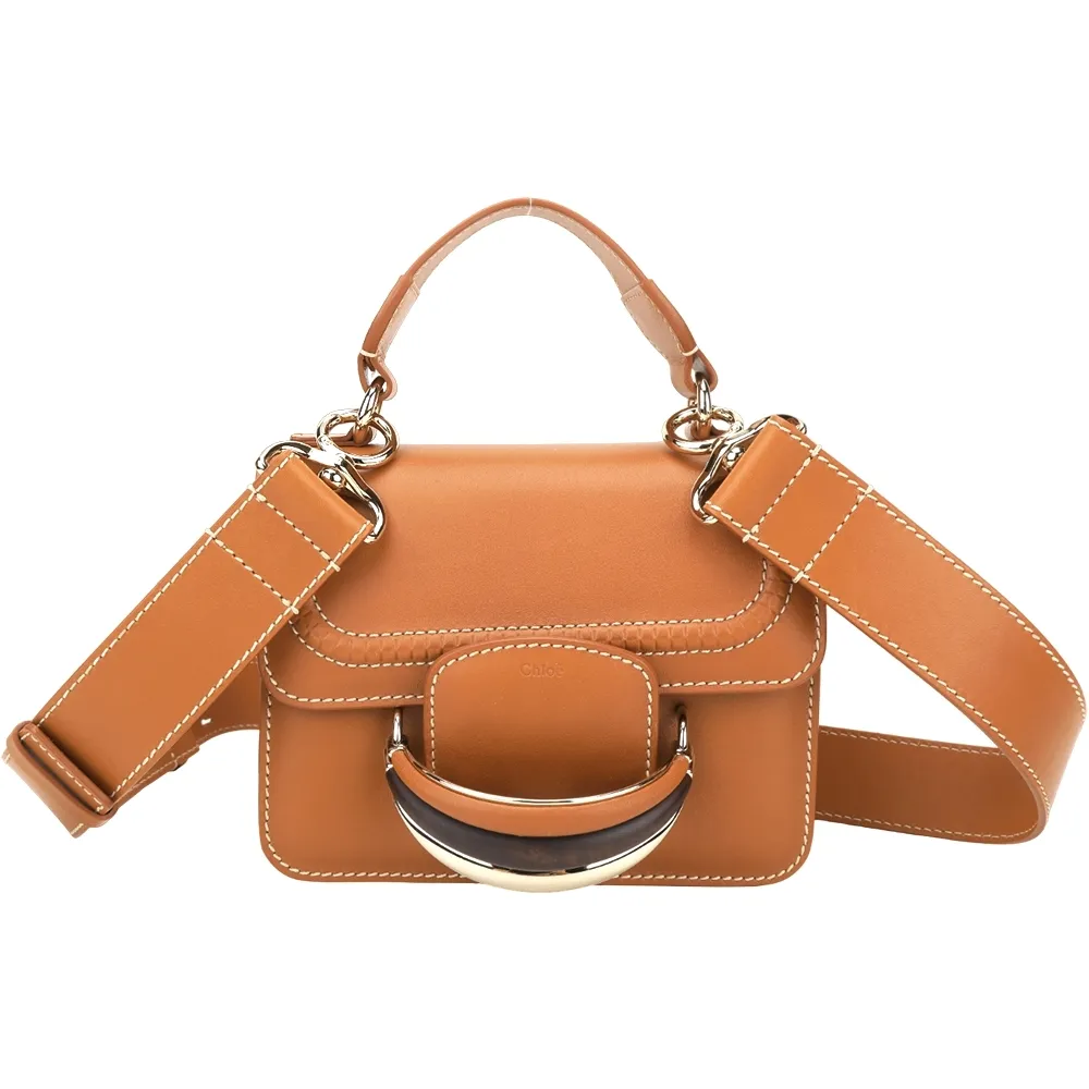 Chloe 小款多色絨面革和閃亮小牛皮 Tess 包 裸色 歷史價格詳細信息