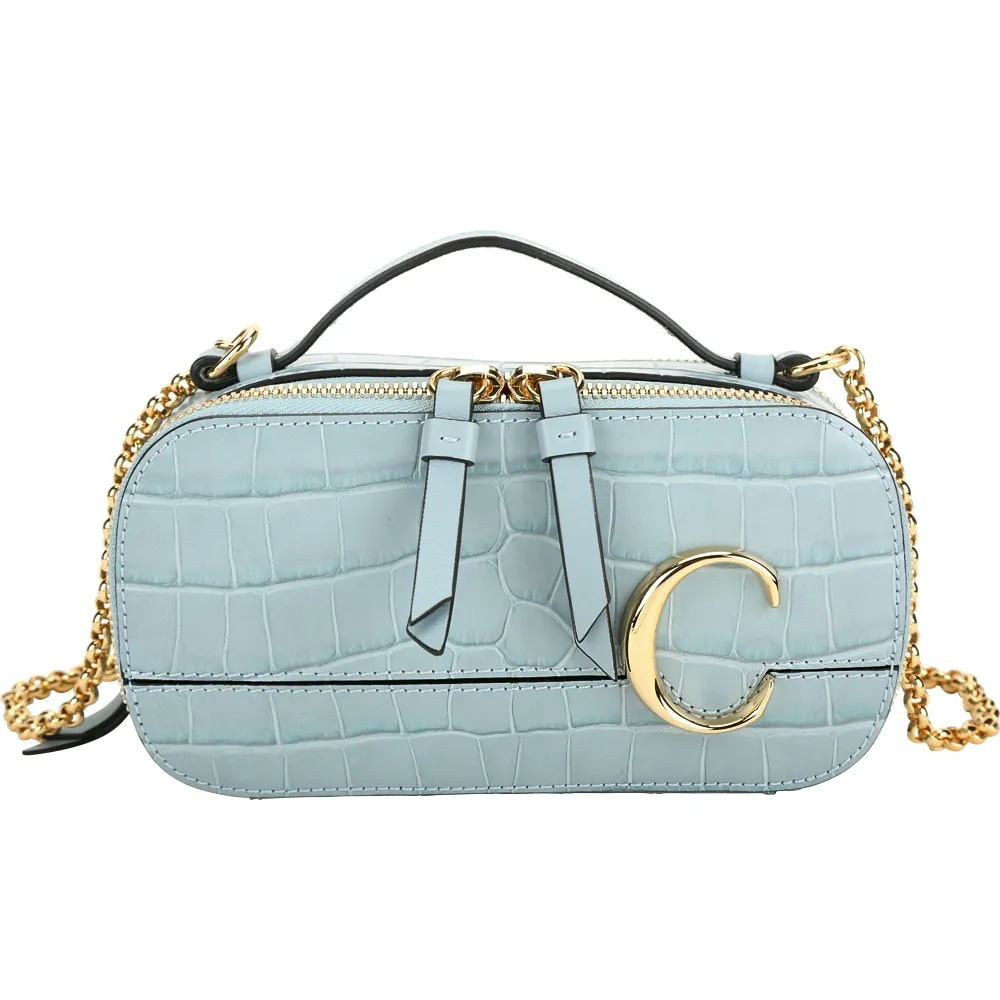 Chloe C Bag 金釦小牛皮三折扣式零錢袋短夾(黑) 廠商直送 現貨 歷史價格詳細信息