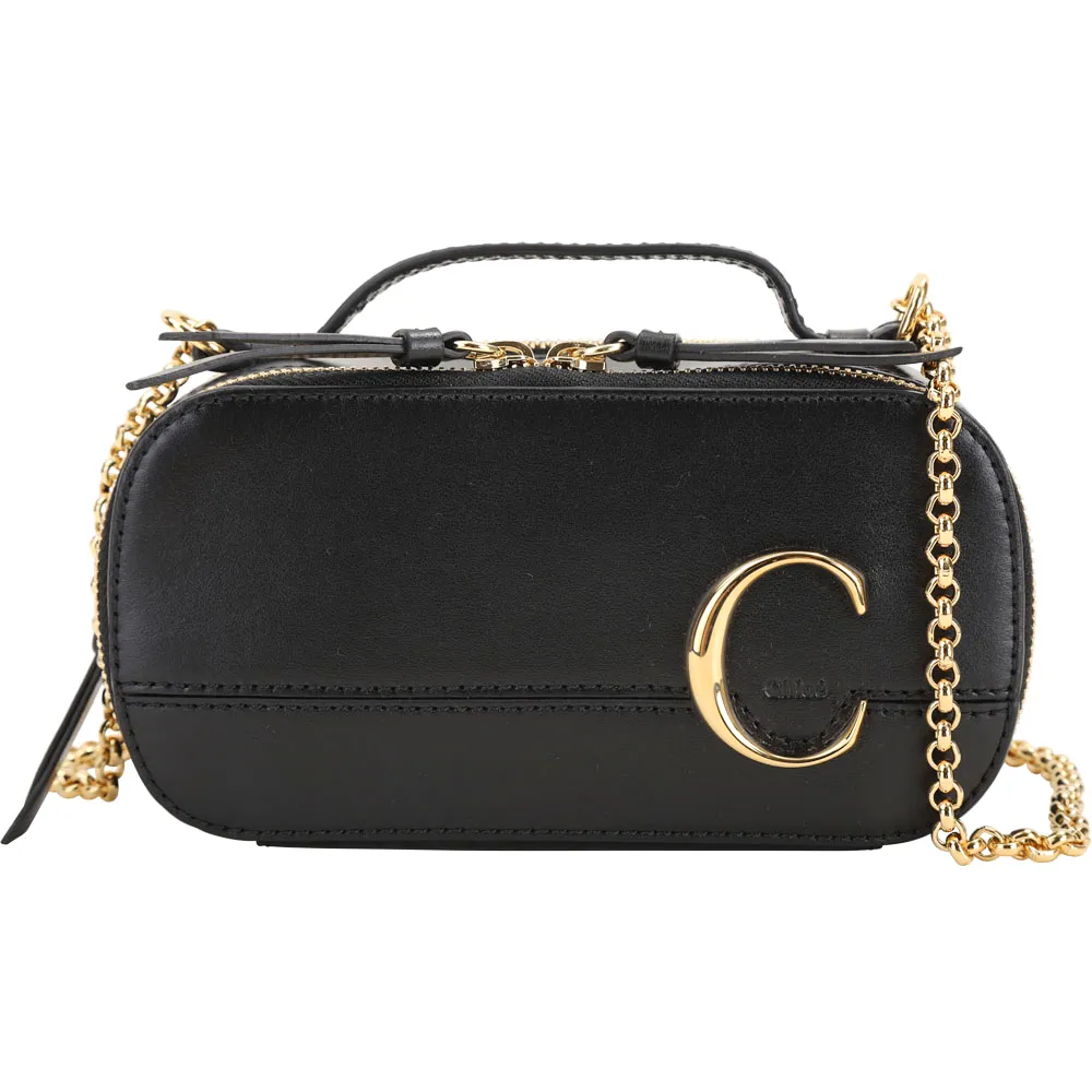 Chloe C Bag 金釦小牛皮三折扣式零錢袋短夾(黑) 廠商直送 現貨 歷史價格詳細信息