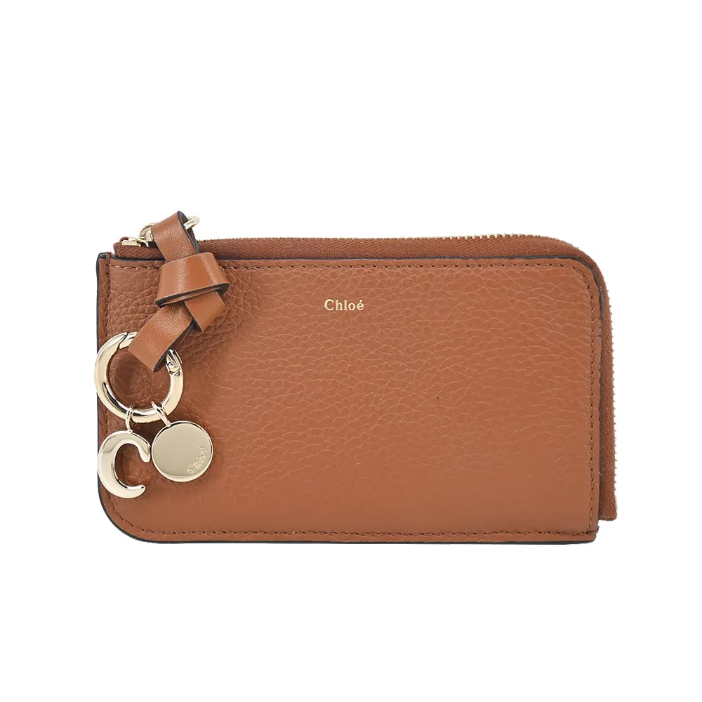 Chloe ALPHABET C LOGO 小牛皮卡片/零錢包(黑色) 歷史價格詳細信息