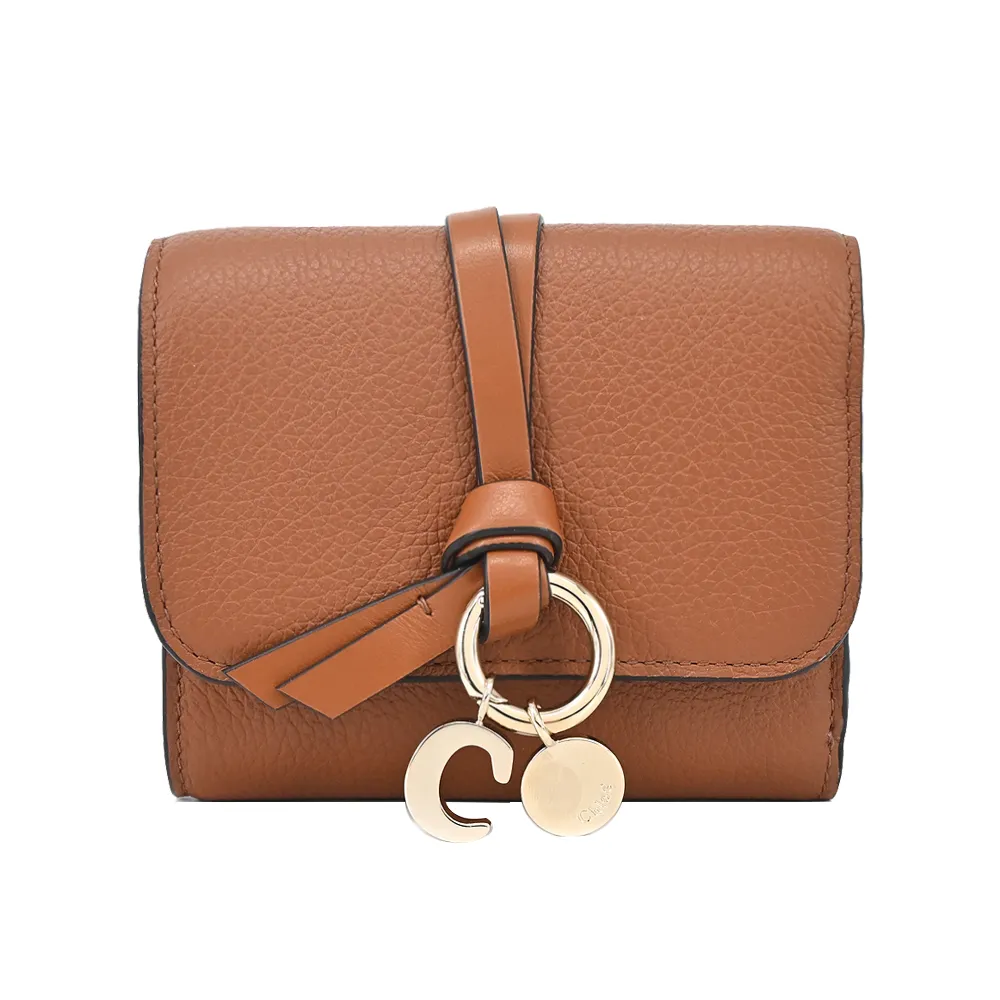 Chloe ALPHABET C LOGO 小牛皮三折短夾(黑色) 歷史價格詳細信息