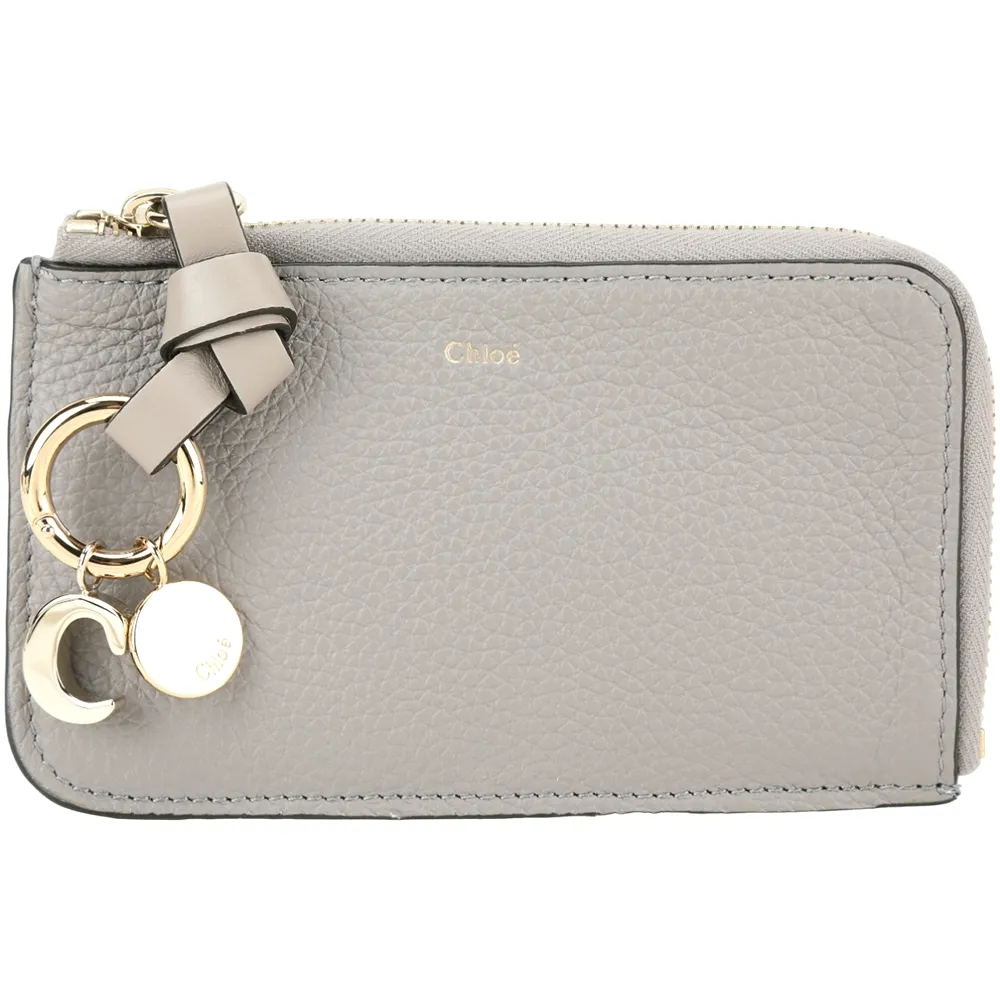 CHLOE ALPHABET 金屬LOGO小牛皮三折零錢短夾.淡綠 歷史價格詳細信息