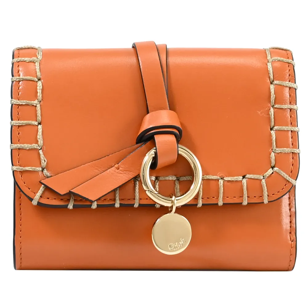 Chloe ALPHABET 燙金 LOGO 小牛皮拉鍊短夾(黑色) 歷史價格詳細信息