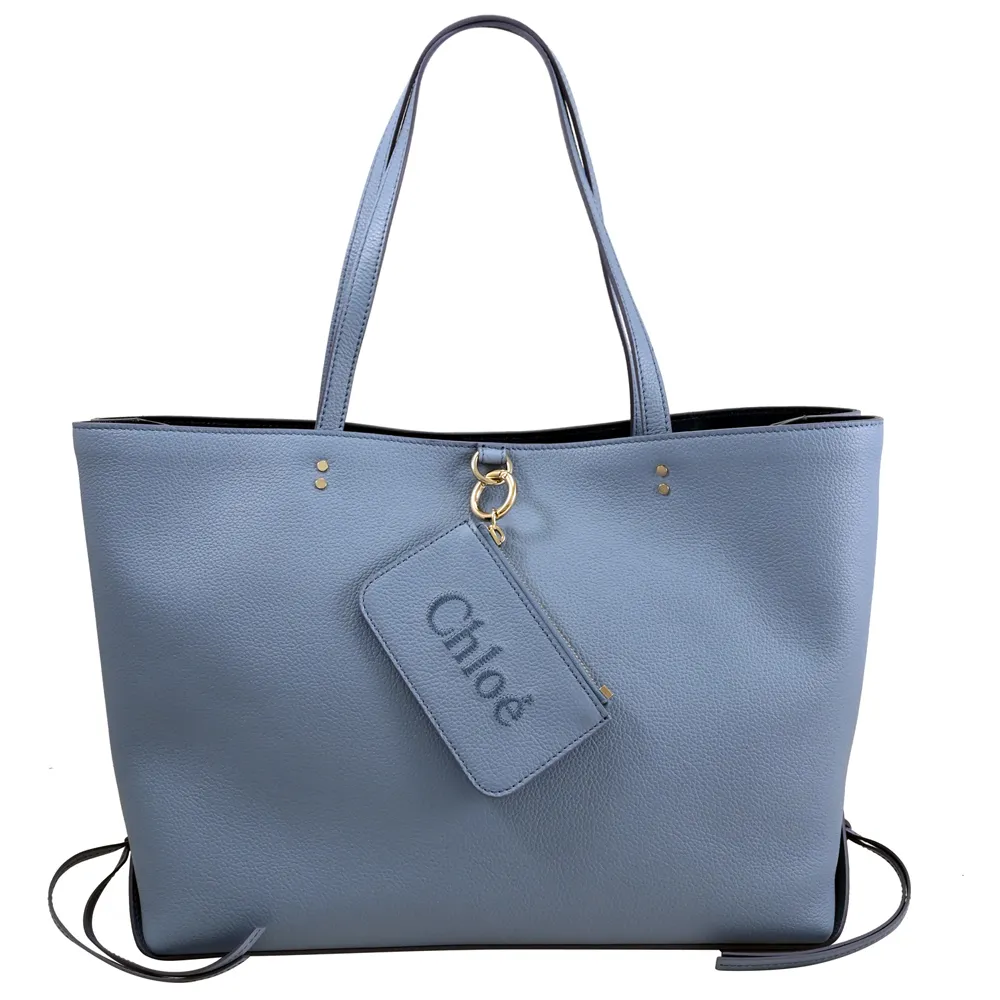 CHLOE SENSE TOTE 大容量小牛皮肩背托特包.迷霧藍 價格比較,價格查詢,歷史價格詳細信息
