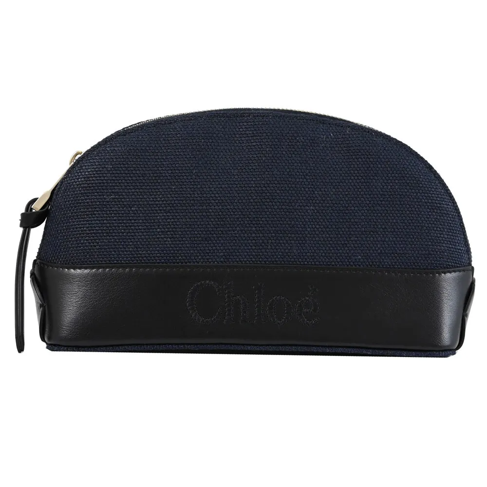 CHLOE Sense 電繡LOGO手提斜背兩用草編包.黑邊 小 歷史價格詳細信息