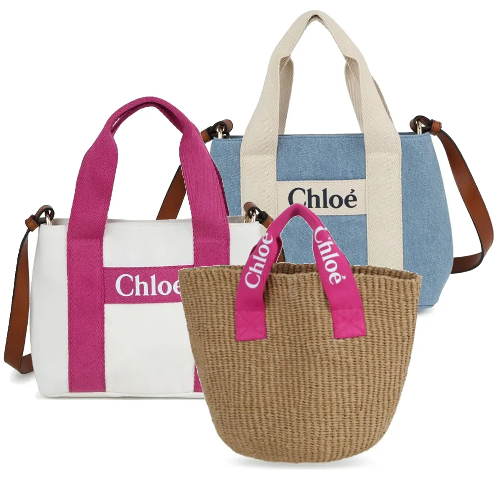 Chloe 經典刺繡手把Chloe Sense Medium 手提拉菲草竹編包 (灰色) 歷史價格詳細信息