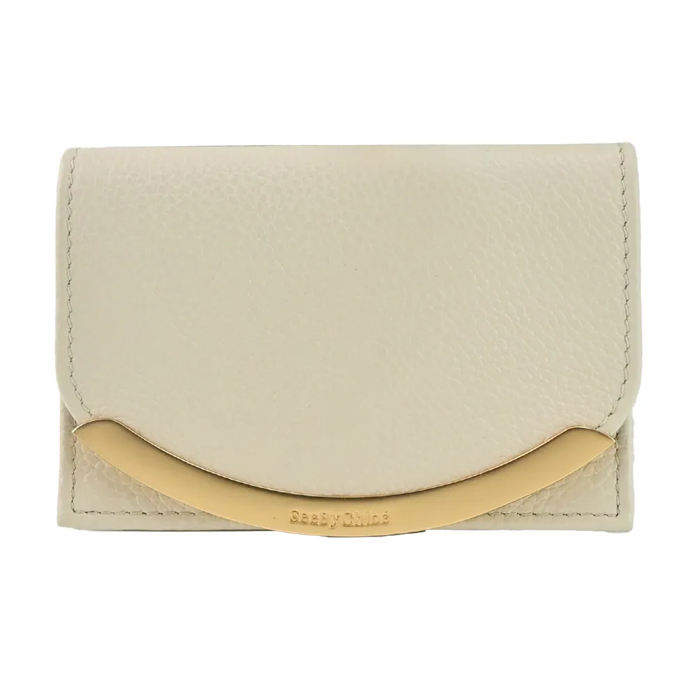 SEE BY CHLOE Lizzie 弧形標誌翻蓋牛皮中夾(酒紅) 歷史價格詳細信息