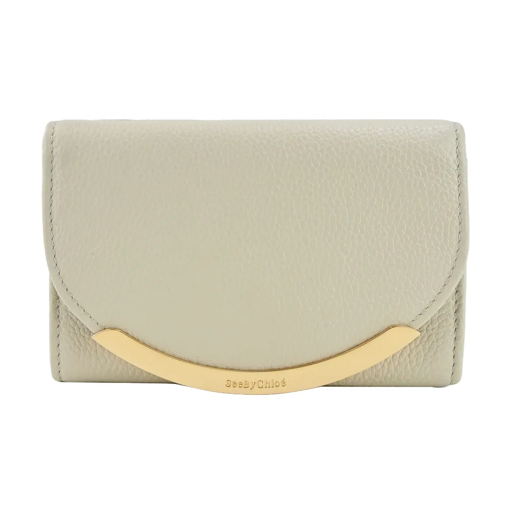 SEE BY CHLOE Lizzie 弧形標誌翻蓋牛皮中夾(酒紅) 歷史價格詳細信息