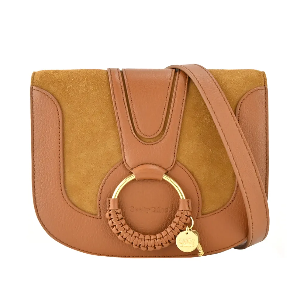 SEE BY CHLOE Hana麂皮馬鞍斜背包(棕色) 歷史價格詳細信息