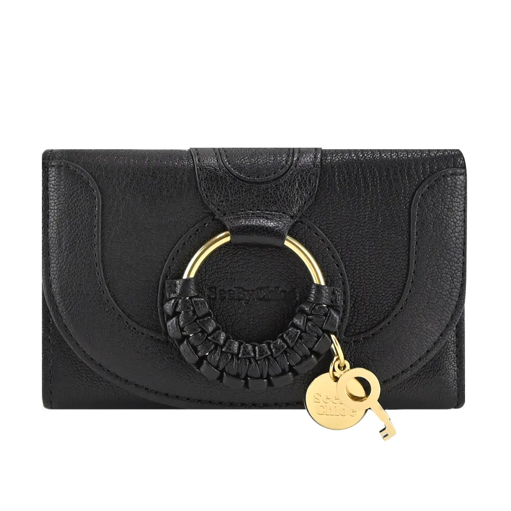 SEE BY CHLOE HANA系列山羊皮三折中夾(黑色 ) 歷史價格詳細信息