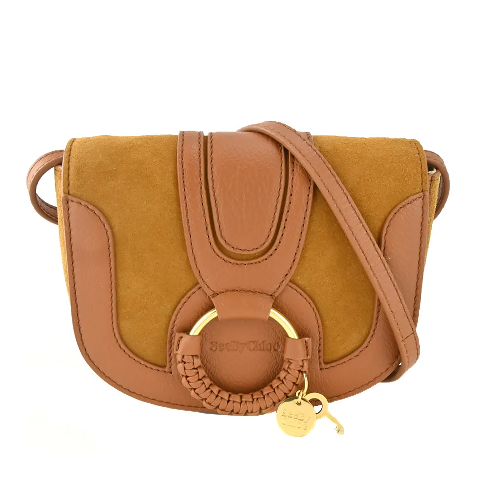 SEE BY CHLOE Hana麂皮馬鞍斜背包(棕色) 歷史價格詳細信息