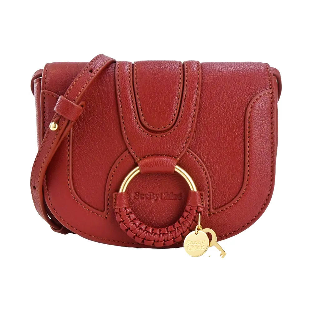 SEE BY CHLOE Mini Hana山羊皮馬鞍斜背包(黑色) 歷史價格詳細信息