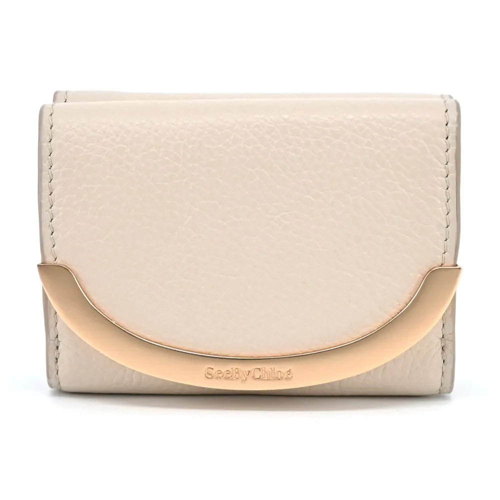 SEE BY CHLOE Lizzie 弧形標誌翻蓋牛皮中夾(酒紅) 歷史價格詳細信息