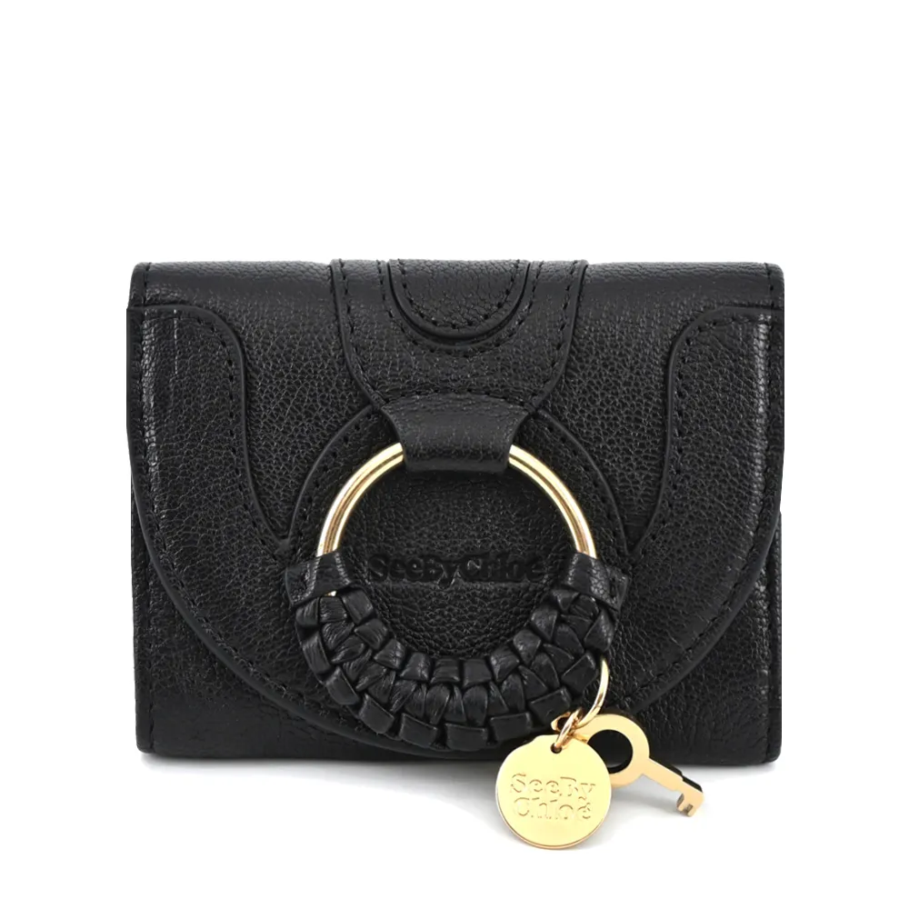 SEE BY CHLOE HANA系列山羊皮三折中夾(黑色 ) 歷史價格詳細信息