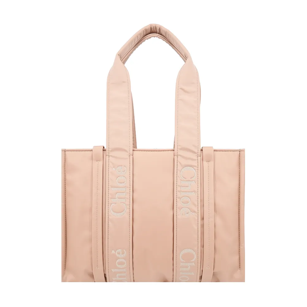 Chloe Woody tote bag 新款尼龍托特包(小號/粉色) 歷史價格詳細信息